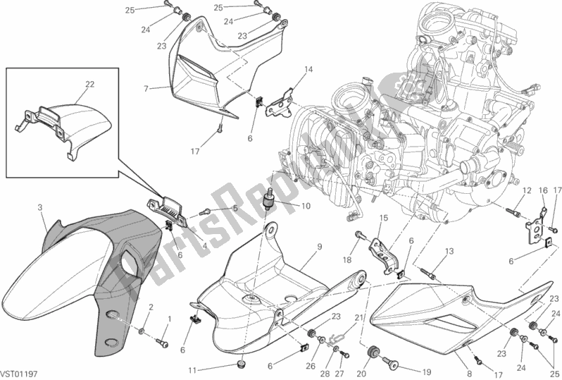 All parts for the 34b - Fairing of the Ducati Multistrada 1200 ABS USA 2012